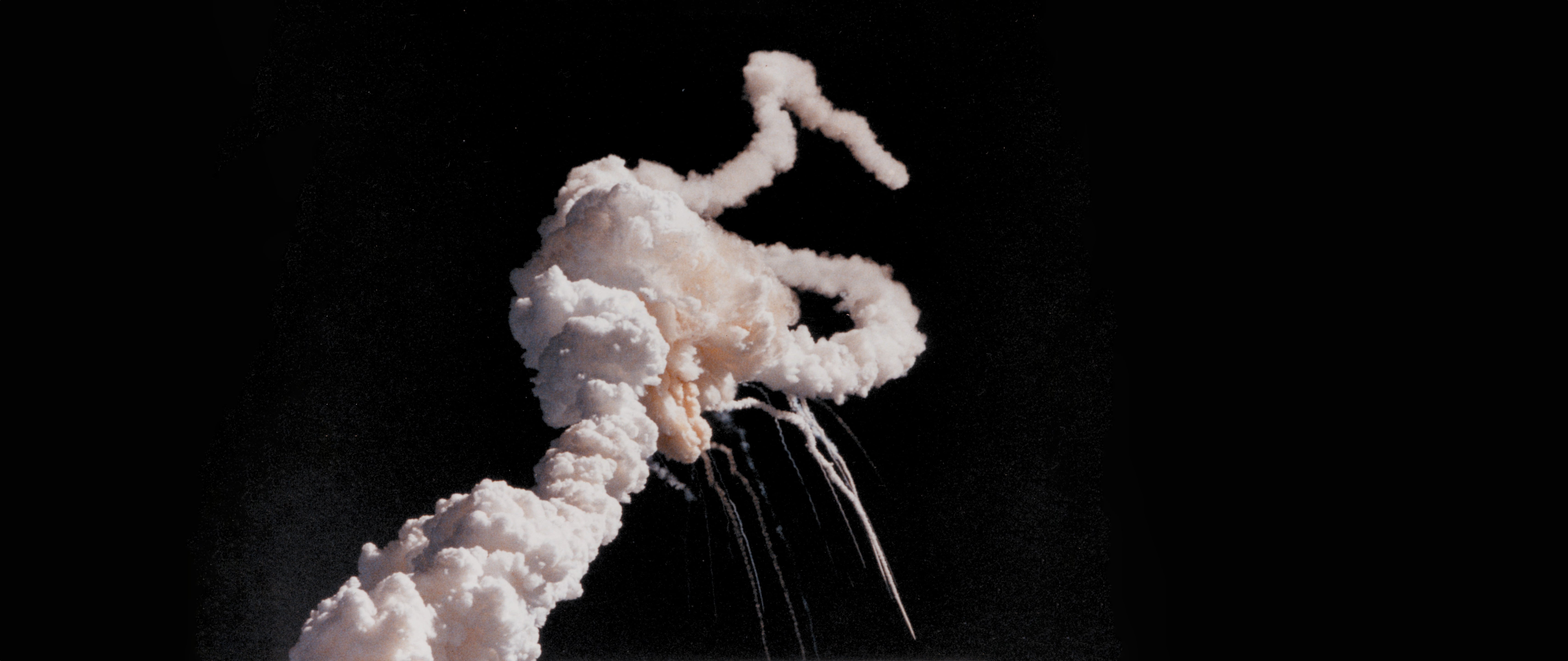 The Challenger as it exploded on January 28, 1986 (Credit: NASA/Kennedy Space Center)